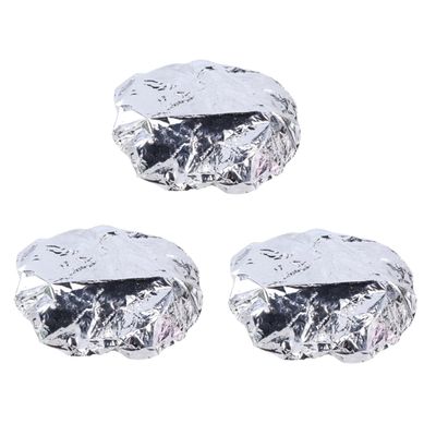 6 Disposable Hair Styling Caps, Aluminum Foil, Silver-Colored