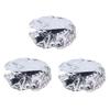6 Disposable Hair Styling Caps, Aluminum Foil, Silver-Colored view 1