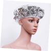 6 Disposable Hair Styling Caps, Aluminum Foil, Silver-Colored view 4
