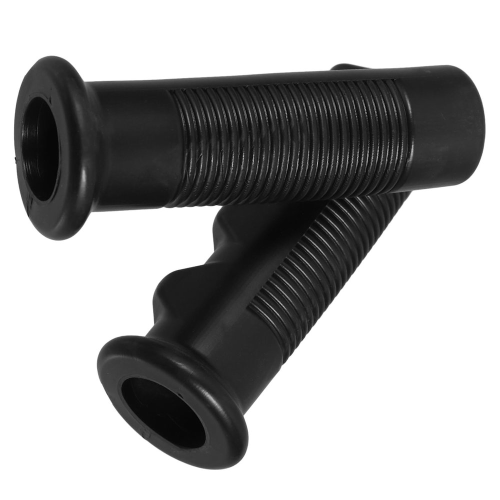 Wheelchair Handles, 2-Pack, Black PVC Grip Sleeves, 25 mm