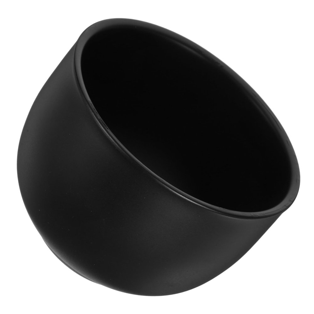 VALICLUD Stainless Steel Shaving Soap Bowl, Matte Black, Large Opening