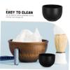 VALICLUD Stainless Steel Shaving Soap Bowl, Matte Black, Large Opening view 3