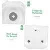 White Ceramic Urinal Strainer Stopper for Public Restrooms, Secure Fit view 3