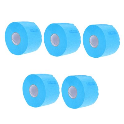 Disposable Neck Paper for Hairdressers, Blue, 5 Paper Rolls