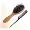 VICASKY 2-Piece Bamboo-Bristle Hair Comb Set with Handle and Pointed Tip, Massage Combs for Home and Salon, Random Color view 3