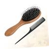 VICASKY 2-Piece Bamboo-Bristle Hair Comb Set with Handle and Pointed Tip, Massage Combs for Home and Salon, Random Color view 4