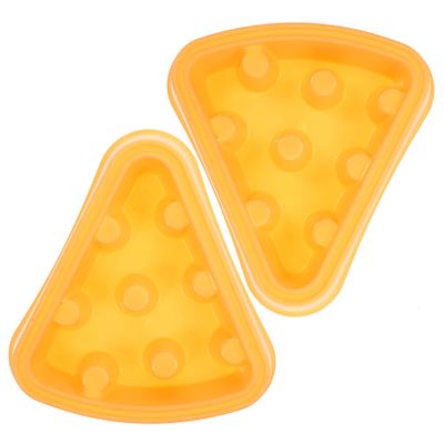 Yardwe 2-Pack Pet Slow Feeder Bowl - Cartoon Pizza Design