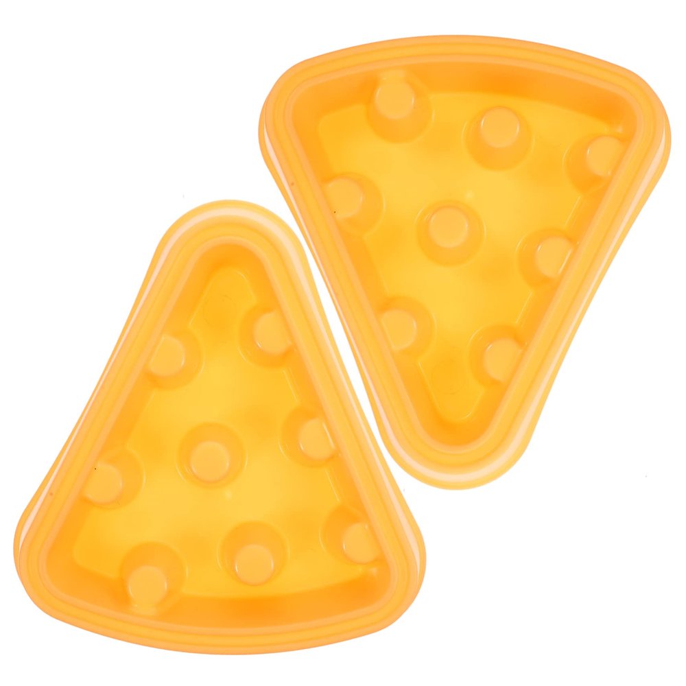 Yardwe 2-Pack Pet Slow Feeder Bowl - Cartoon Pizza Design