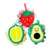 3-Pack Fruit-Shaped Bath Balls for Gentle Body Care view 1