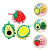 3-Pack Fruit-Shaped Bath Balls for Gentle Body Care view 2