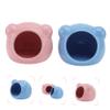 TOYANDONA Ceramic Hamster Houses, 2-Piece Set, for Hamsters and Chinchillas, White view 2
