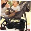 Stroller Storage Basket, Large, Lightweight, Oxford Fabric, Black view 4