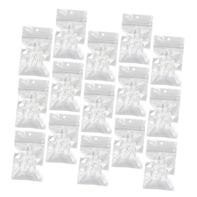 Healvian 100-Piece White Plastic Adhesive Extension Tips with Clog-Free Bottle Neck Heads for Salon and Home Use