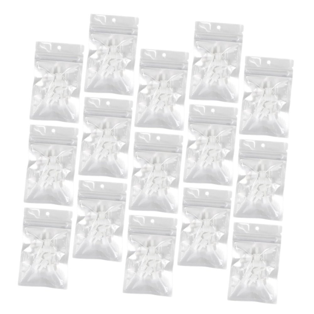 Healvian 100-Piece White Plastic Adhesive Extension Tips with Clog-Free Bottle Neck Heads for Salon and Home Use