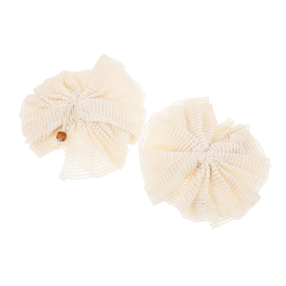 WRITWAA Soft Shower Sponges, Ramie and Cotton, 2-Piece Set for Gentle Skin Exfoliation and Massage at Home and in Hotels