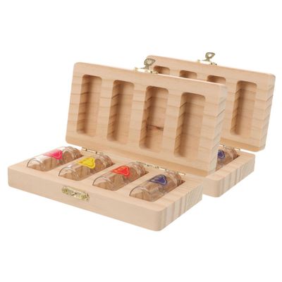 Wooden Keepsake Boxes for Baby Hair and Teeth, 2-Piece Set