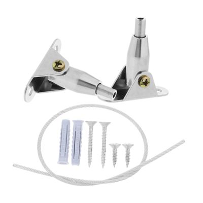 Stainless Steel Furniture Wall Anchor, Silver, 1 Set, Childproof