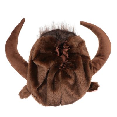 Abaodam Creative Pet Headwear for Small Dogs and Cats, Lightweight Polyester and Plush, with Elastic Headband, Brown
