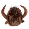Abaodam Creative Pet Headwear for Small Dogs and Cats, Lightweight Polyester and Plush, with Elastic Headband, Brown view 1