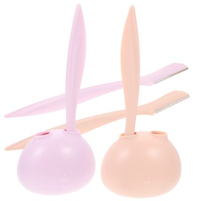 CALLARON 4-Pack Eyebrow Trimmers for Women, Cute Bunny Design