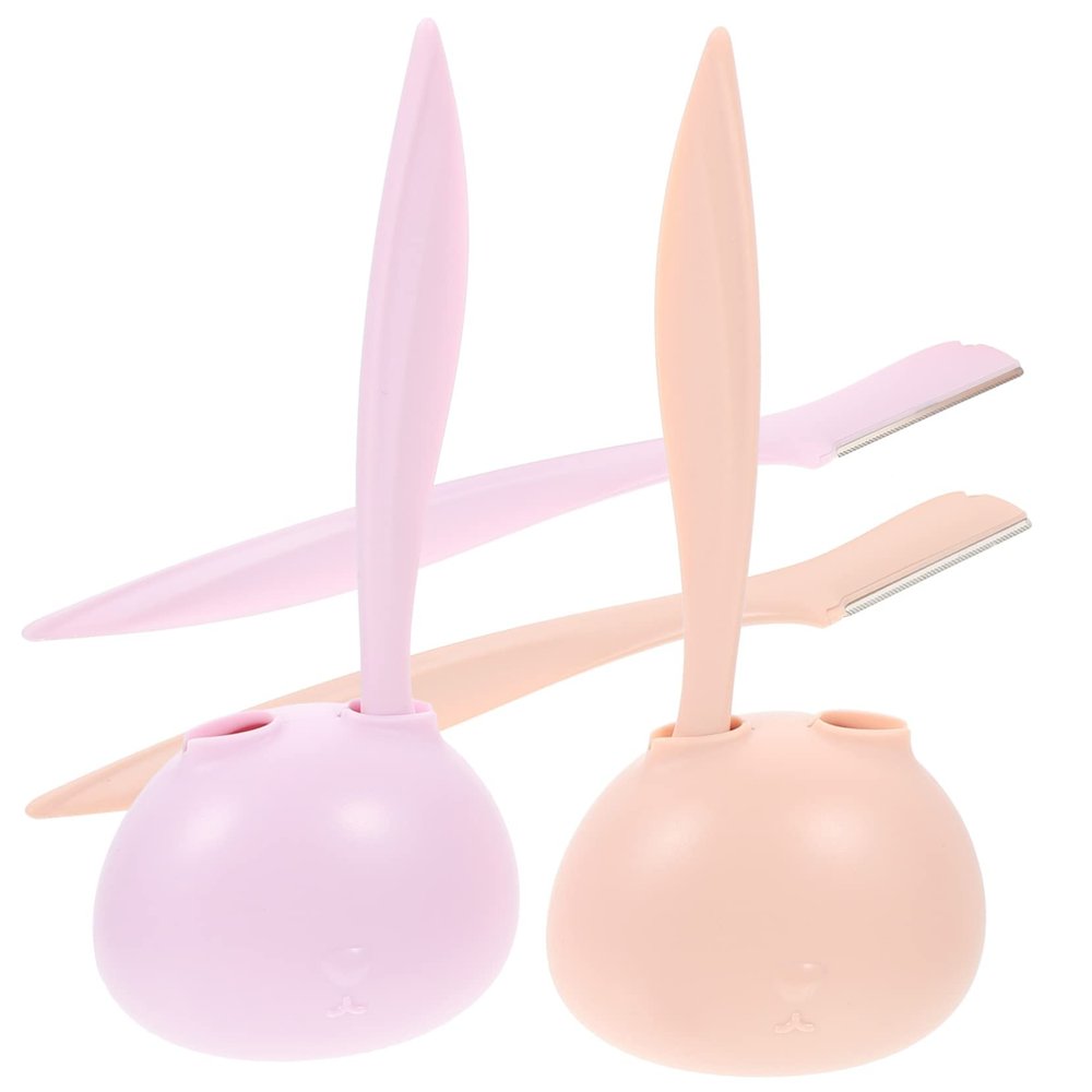 CALLARON 4-Pack Eyebrow Trimmers for Women, Cute Bunny Design