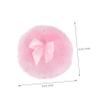 HAKIDZEL Baby Powder Puffs, Round Fabric Puffs, 3-Pack, Pink Bow Design view 2