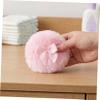 HAKIDZEL Baby Powder Puffs, Round Fabric Puffs, 3-Pack, Pink Bow Design view 4