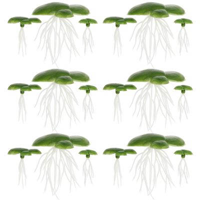 Alasum Artificial Water Plants Mini Pond Decoration