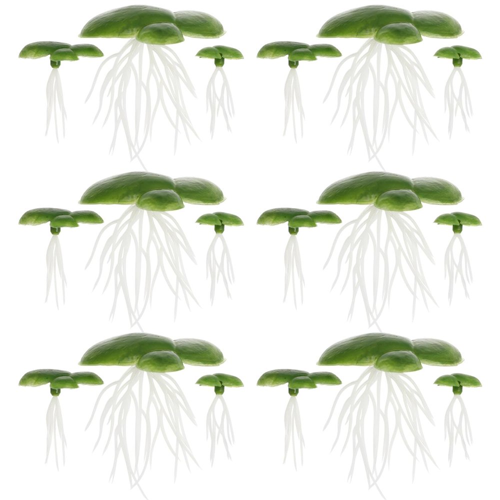Alasum Artificial Water Plants Mini Pond Decoration