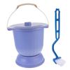 Portable Plastic Urinal Bottle with Lid and High Base view 1