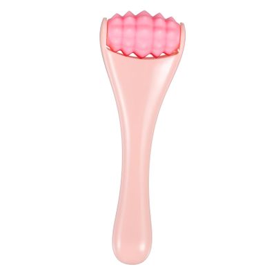 Portable Facial Massage Roller, Pink, ABS and Silicone