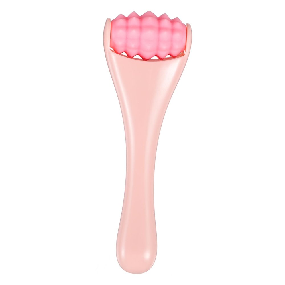 Portable Facial Massage Roller, Pink, ABS and Silicone