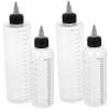 SOESFOUFU 4-Pack Clear Squeeze Bottles with Measurement Scale, Hair Applicator Bottles view 1