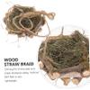 Toddmomy Handmade Natural Straw Bird Nest view 2