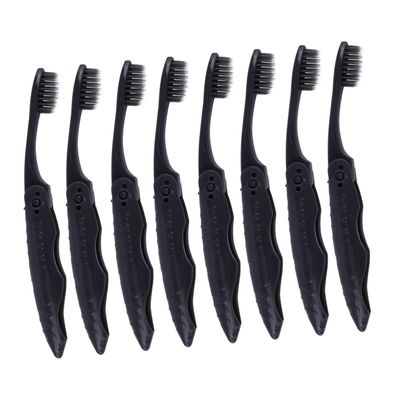 8-Piece Folding Toothbrush Set, PP, for Travel and Camping