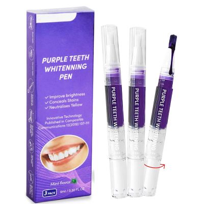 Teeth Whitening Pen, Purple, 3 Count