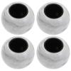 VALICLUD Round Ball-Shaped Resin Perfume Bottle Caps, White, 4 Pieces, with 15 Teeth view 1