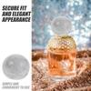 VALICLUD Round Ball-Shaped Resin Perfume Bottle Caps, White, 4 Pieces, with 15 Teeth view 3