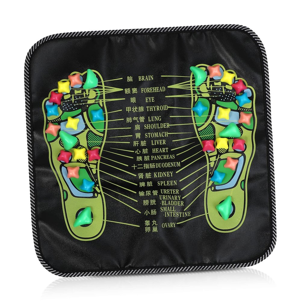 Leather Foot Sole Acupressure Point Massage Device, 1 Pc, 35 x 35 cm, PP