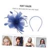 Healeved Blue Net-Yarn Feather Headpiece, Handmade for Women view 3