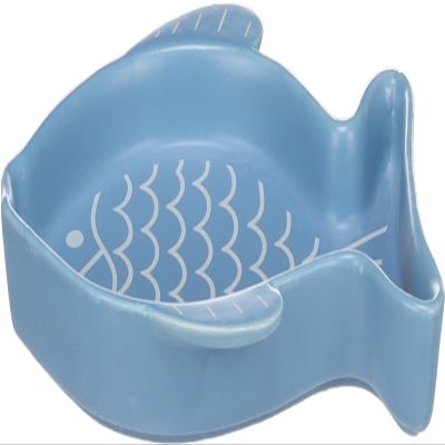 Flamingo Fishie Blue Feeding and Drinking Bowl 17x14x2.5CM 200ML
