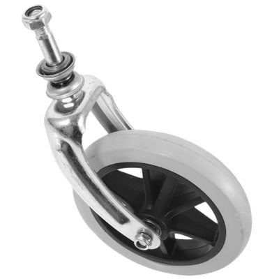 Steel Tube Wheelchair Front Wheel, Precision Rubber, with Bracket