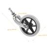Steel Tube Wheelchair Front Wheel, Precision Rubber, with Bracket view 2
