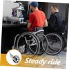 Steel Tube Wheelchair Front Wheel, Precision Rubber, with Bracket view 4