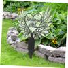 Supvox Metal Pet Gravestone, Black Yard Stake for Garden and Yard view 3