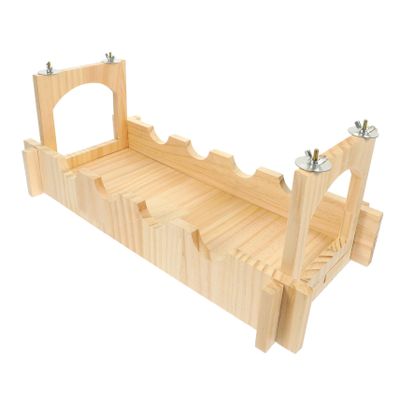 CVUTOVO Wooden Bridge for Small Pets, Hideout and Climbing Aid