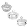 WRITWAA 3-Piece Crystal Glass Nail Art Cups with Lids view 1