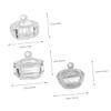 WRITWAA 3-Piece Crystal Glass Nail Art Cups with Lids view 2