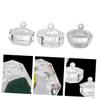 WRITWAA 3-Piece Crystal Glass Nail Art Cups with Lids view 3
