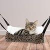 Toddmomy 2-Pack Plush Cat Hammocks, Warm Winter Beds for Small Pets, Leopard and Tiger Print view 2